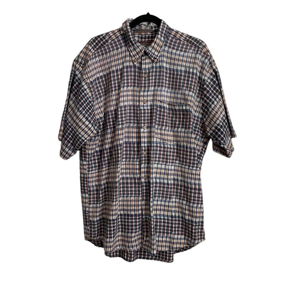 American Terrain By Robert Peritz Mens Multi Color Plaid Shirt Button Down XL